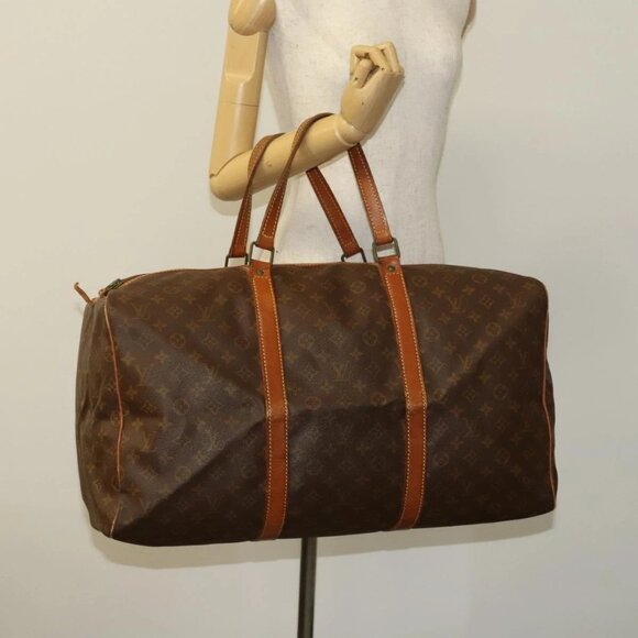 LOUIS VUITTON Monogram Sac Souple 55 Boston Bag Vintage M41622 LV Auth 121900 - Picture 15 of 16